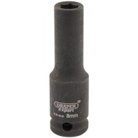 DRAPER Expert 8mm 3/8\" Square Drive Hi-Torq® 6 Point Deep Impact Socket