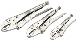 Draper 3 Piece Curved Jaw Self Grip Pliers Set