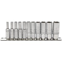 Draper 1/4\" Sq. Dr. Imperial Deep Sockets on Metal Rail (11 piece)