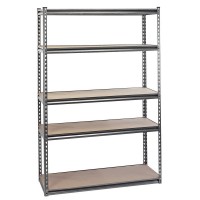 DRAPER Expert Heavy Duty Steel Shelving Unit - Five Shelves (L1220 x W450 x H1830mm)