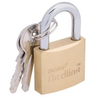 DRAPER 30mm Brass Cylinder Padlock