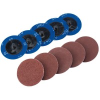 Ten 50mm Assorted Aluminium Oxide Sanding Discs