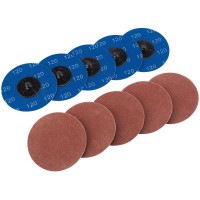 Ten 75mm 120 Grit Aluminium Oxide Sanding Discs