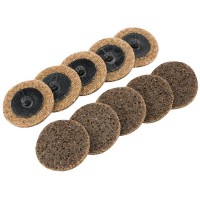 Ten 50mm Polycarbide Abrasive Pads (Course)