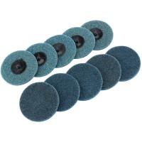 Ten 75mm Polycarbide Abrasive Pads (Fine)