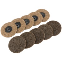 Ten 75mm Polycarbide Abrasive Pads (Course)