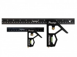 Faithfull Prestige Combination Square Twin Pack 150mm (6in) & 300mm (12in)