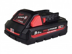 Milwaukee Power Tools M18 HB3 HIGH OUTPUT Slide Battery Pack 18V 3.0Ah Li-ion