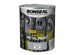 Ronseal Direct to Metal Paint Steel Grey Satin 750ml