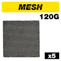 TREND AB/QTR/120M MESH SANDING SHEET 115 X 115MM 1/4 5PC