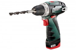 METABO POWERMAXX BS BASIC CORDLESS 12v DRILL / SCREWDRIVER (c/w 2 x 2Ah Batteries)